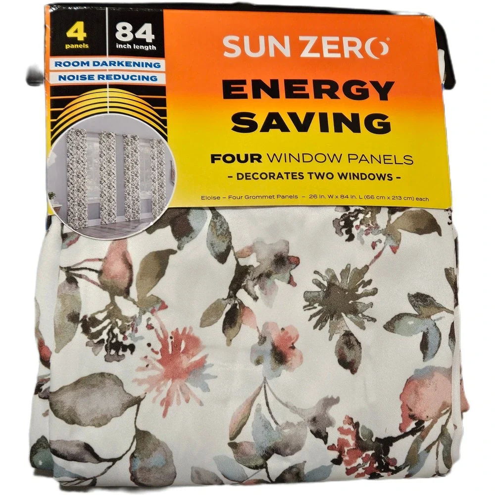 NWT Sun Zero Eloise Grommet 4‎ Window Panels 26